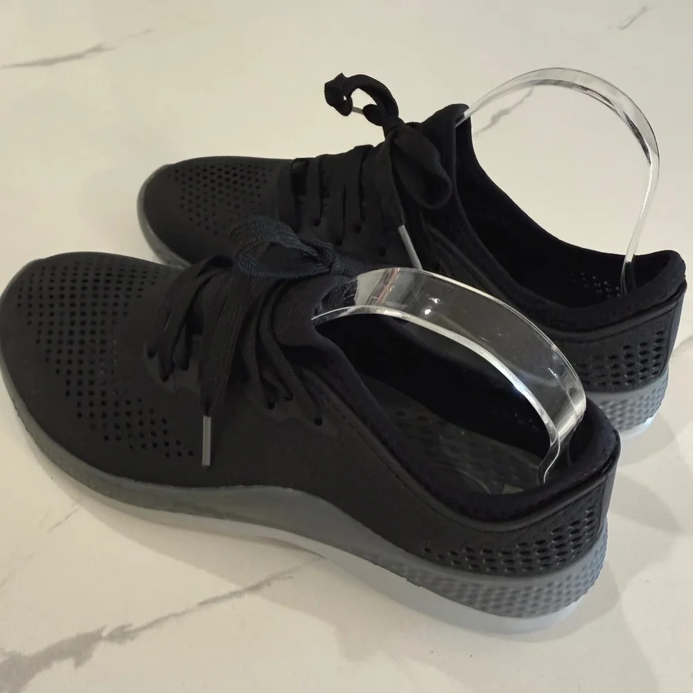 Crocs LiteRide 360 Pacer‎ Black & Slate Gray Womens Size 9 Sneakers 206705 Shoes